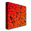 Crystals Of Reds And Orange' Huge Canvas Art 35 X 35