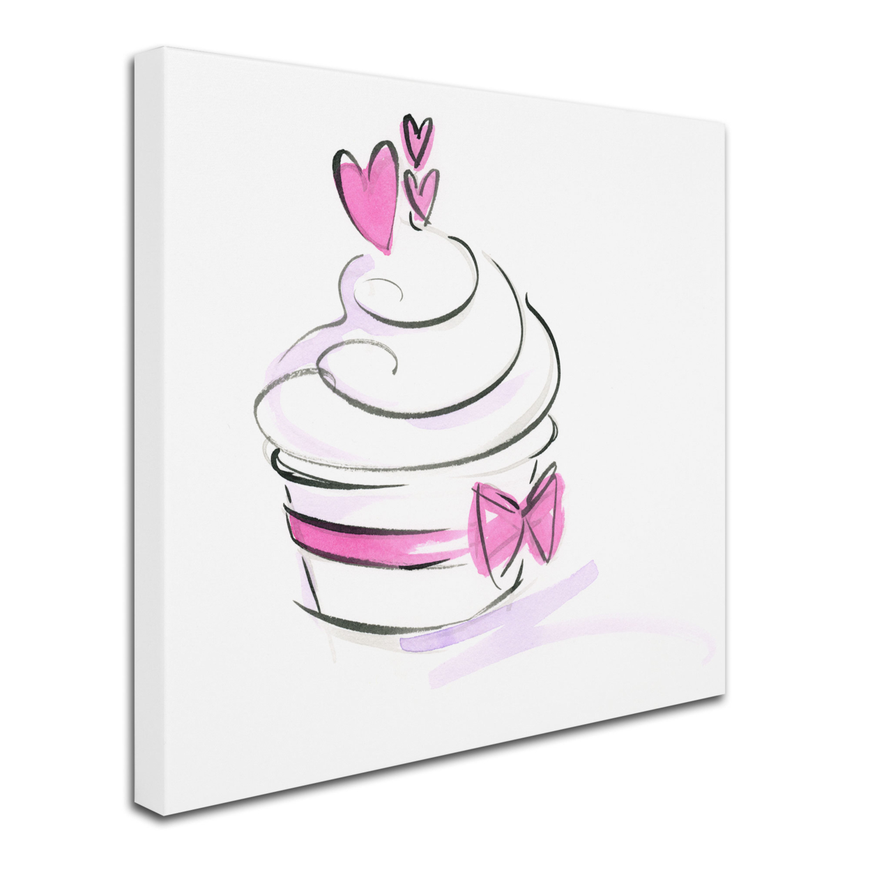 Jennifer Lilya 'Cupcake 7' Huge Canvas Art 35 X 35