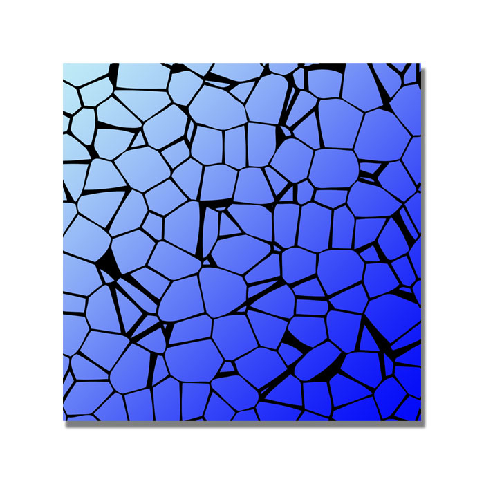 Crystals Blues' Huge Canvas Art 35 X 35