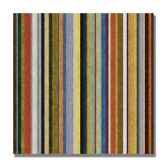 Michelle Calkins 'Comfortable Stripes V' Huge Canvas Art 35 X 35