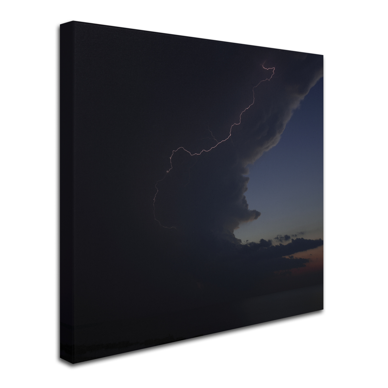 Kurt Shaffer 'Sunset Thunderhead #1' Huge Canvas Art 35 X 35