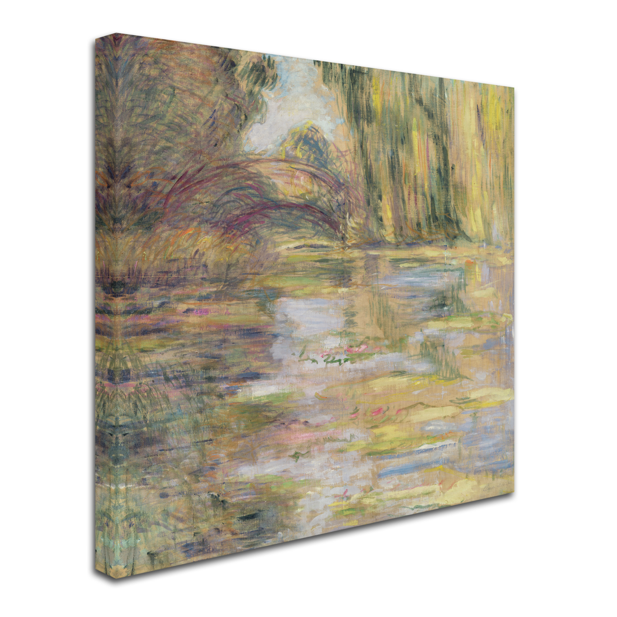 Monet 'Waterlily Pond, The Bridge' Huge Canvas Art 35 X 35