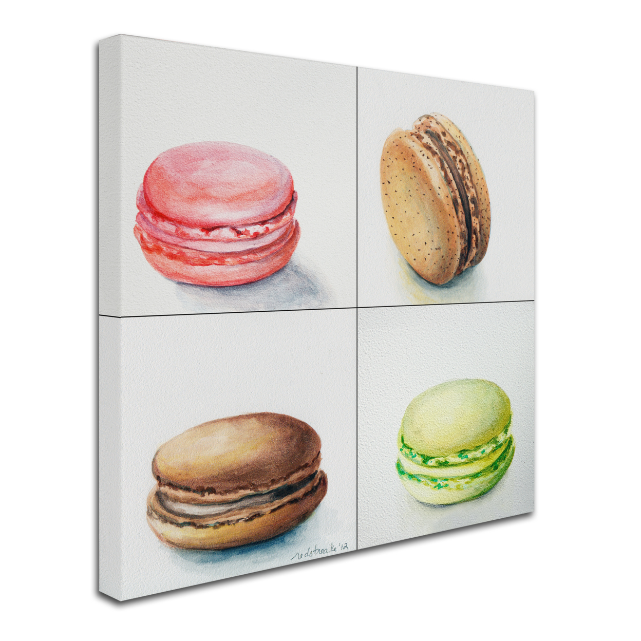 Jennifer Redstreake '4 Macarons' Huge Canvas Art 35 X 35