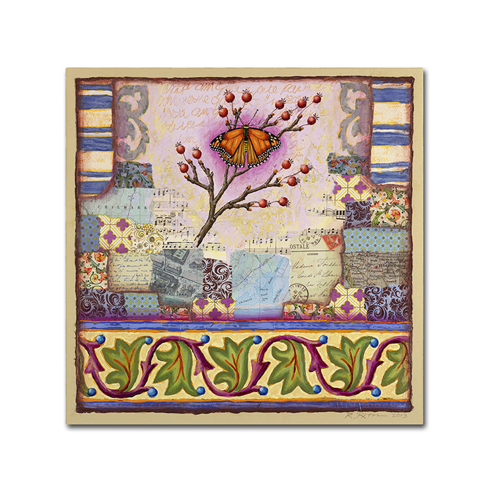 Rachel Paxton 'Chilmark Butterfly' Huge Canvas Art 35 X 35