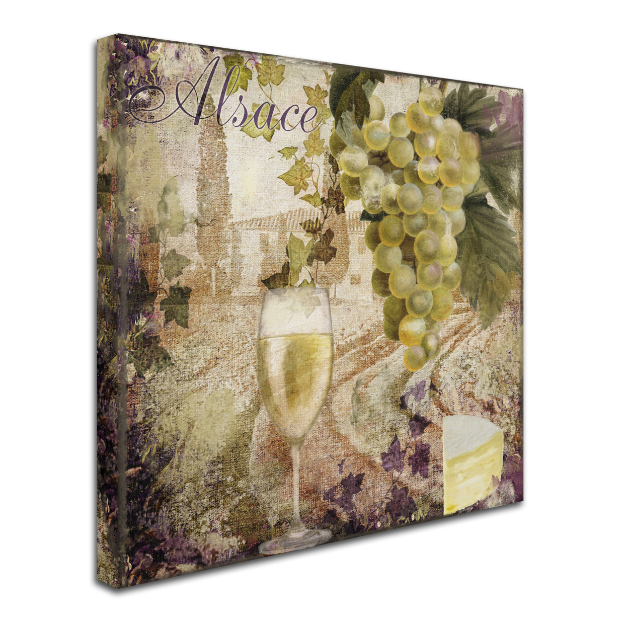 Color Bakery 'Wine Country I' Huge Canvas Art 35 X 35