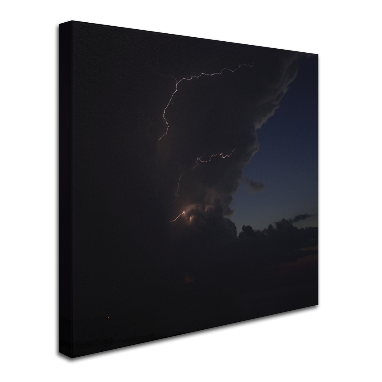 Kurt Shaffer 'Sunset Thunderhead #2' Huge Canvas Art 35 X 35