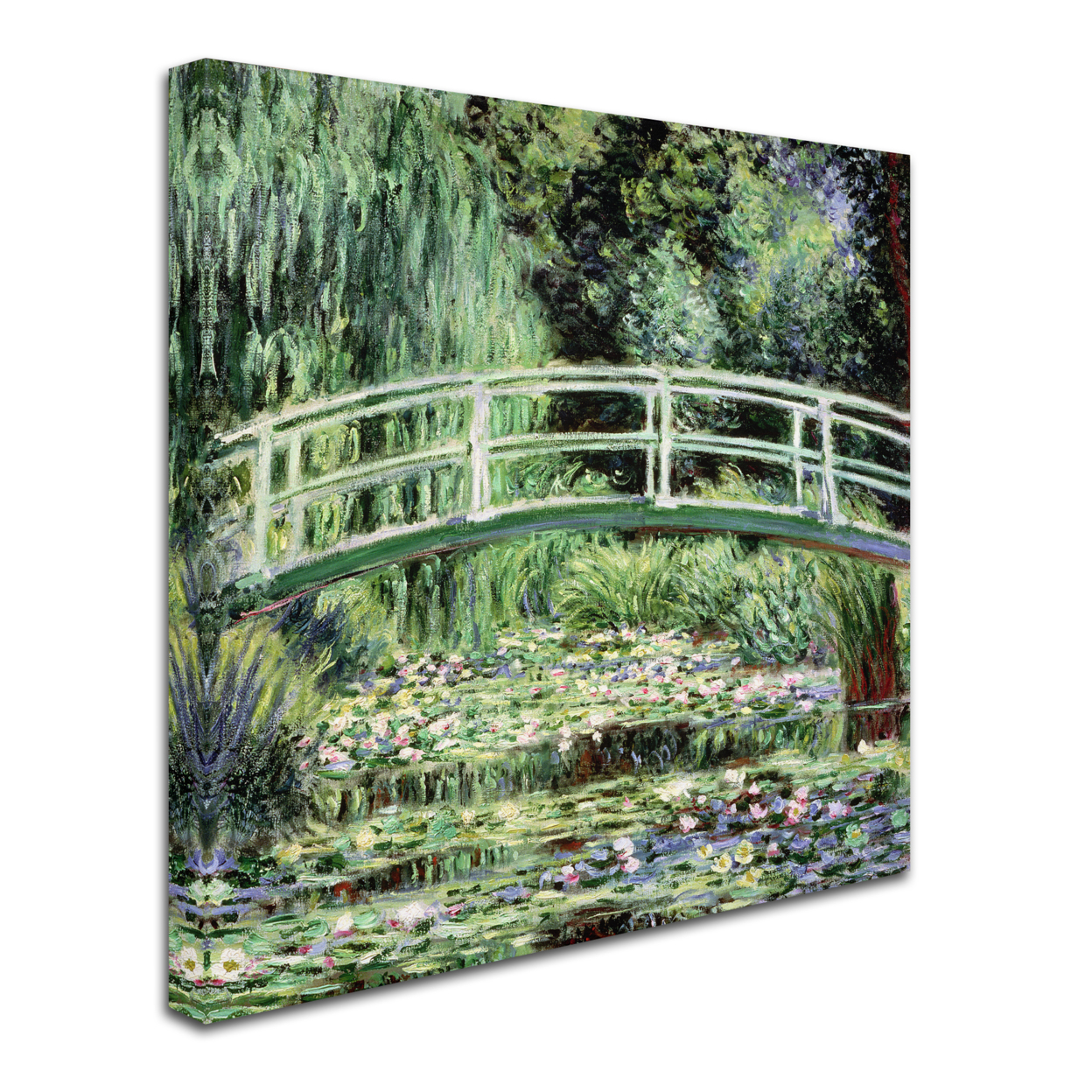 Monet 'White Waterlillies 1889' Huge Canvas Art 35 X 35