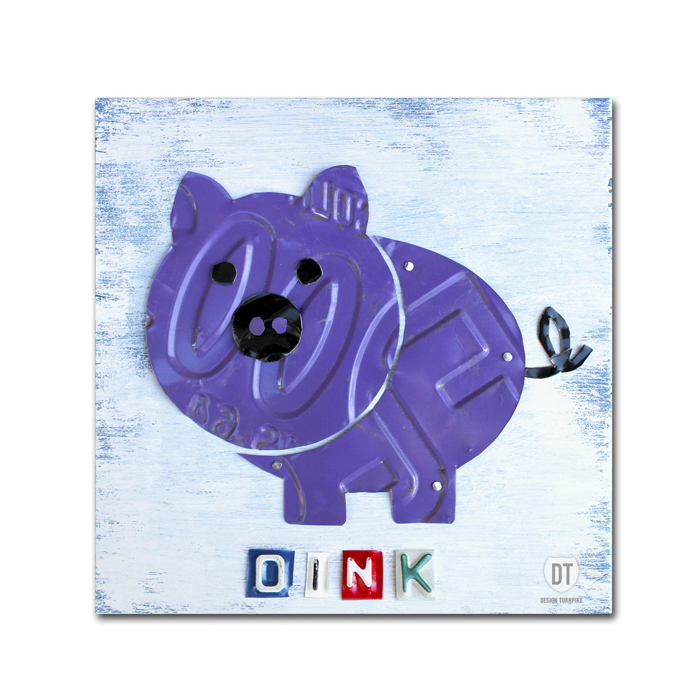 Design Turnpike 'Oink The Pig' Huge Canvas Art 35 X 35