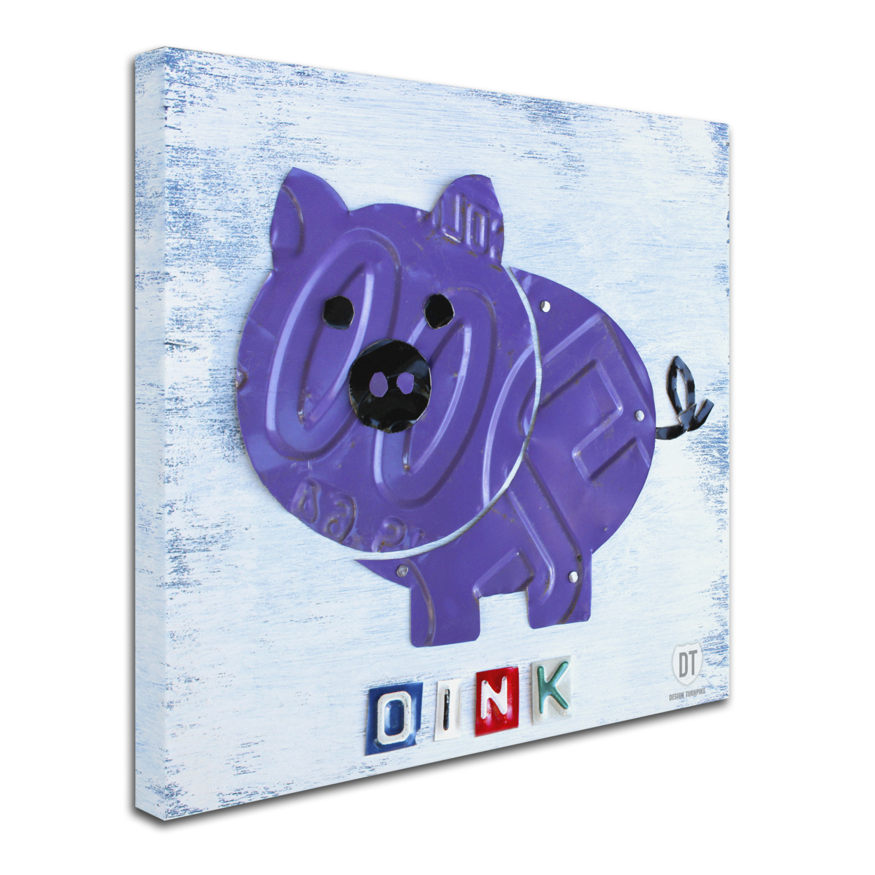 Design Turnpike 'Oink The Pig' Huge Canvas Art 35 X 35