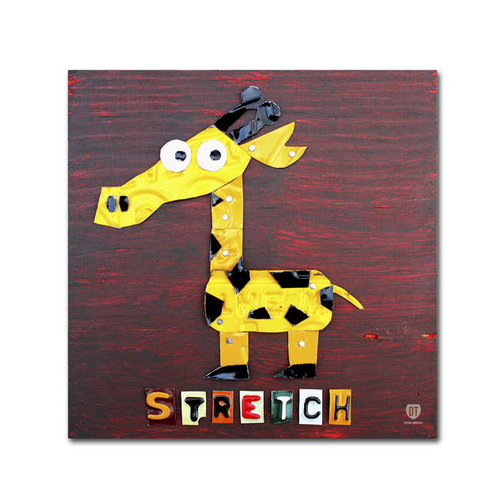 Design Turnpike 'Stretch The Giraffe' Huge Canvas Art 35 X 35
