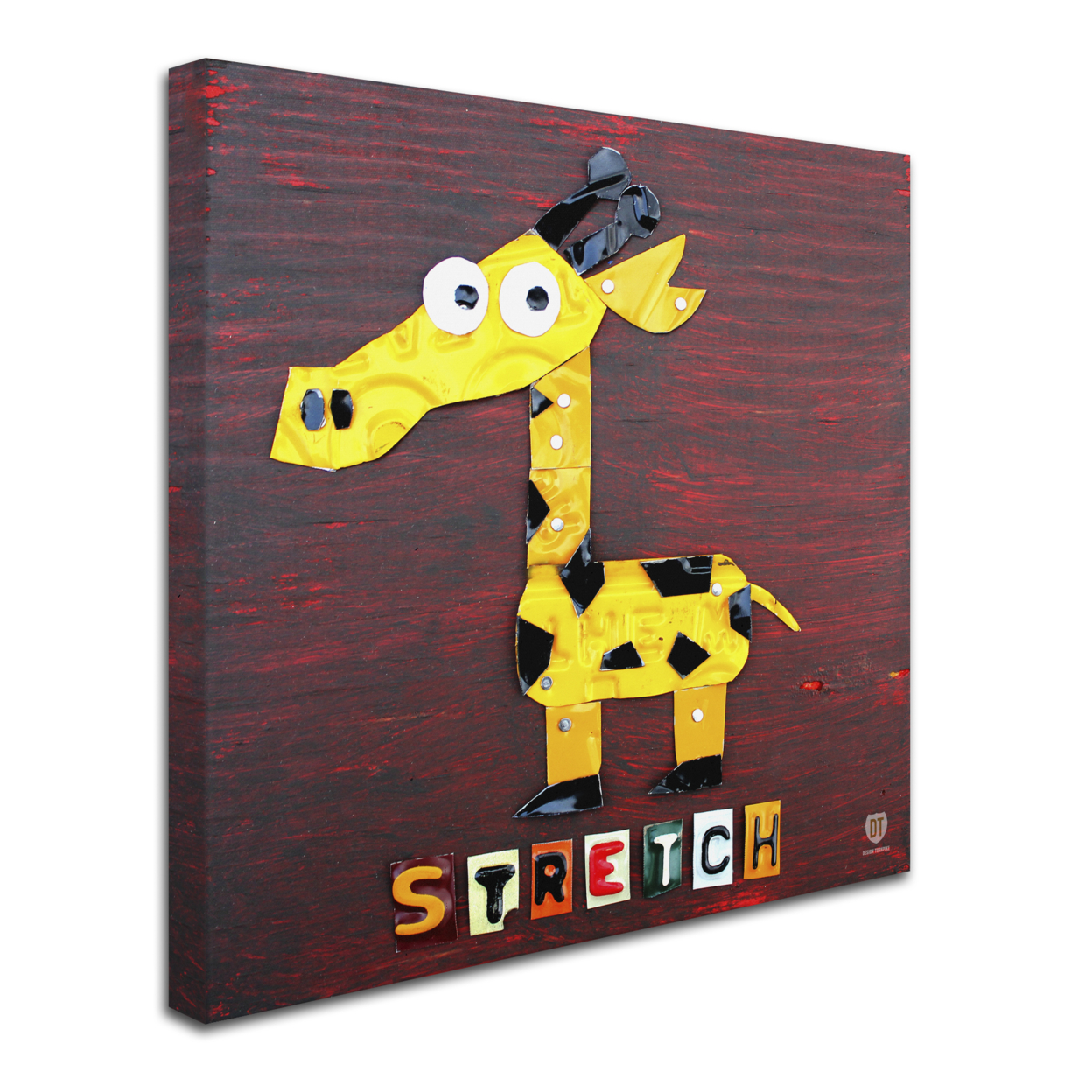Design Turnpike 'Stretch The Giraffe' Huge Canvas Art 35 X 35