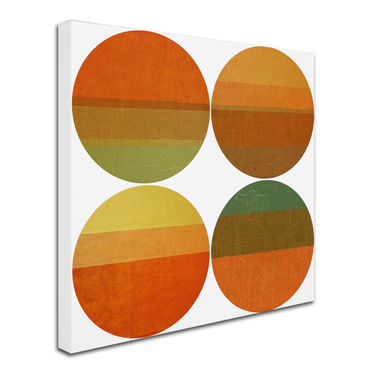 Michelle Calkins 'Four Suns' Huge Canvas Art 35 X 35
