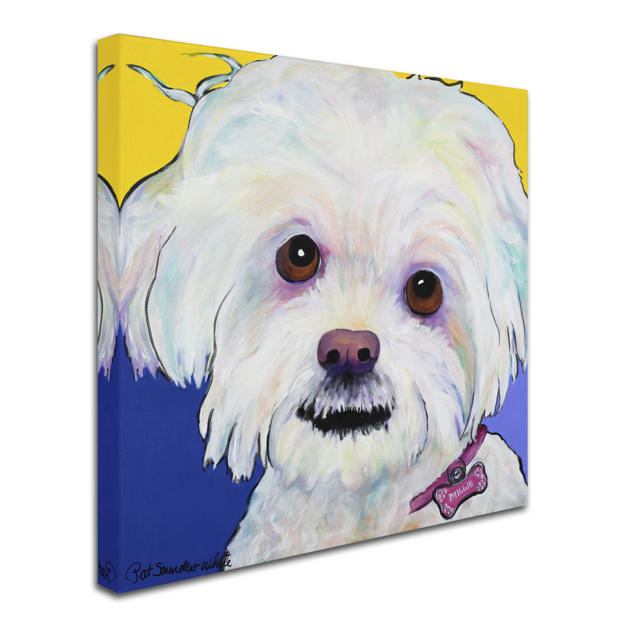 Pat Saunders-White 'Lucy' Huge Canvas Art 35 X 35