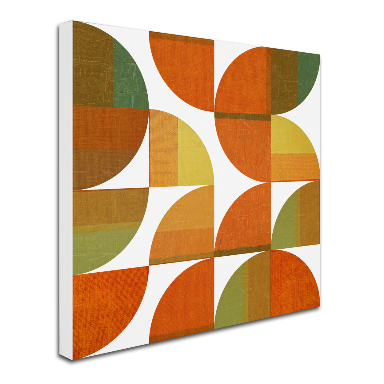 Michelle Calkins 'Four Suns Quartered 3.0' Huge Canvas Art 35 X 35