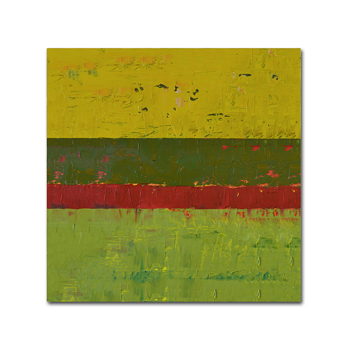 Michelle Calkins 'Yellow Sky' Huge Canvas Art 35 X 35