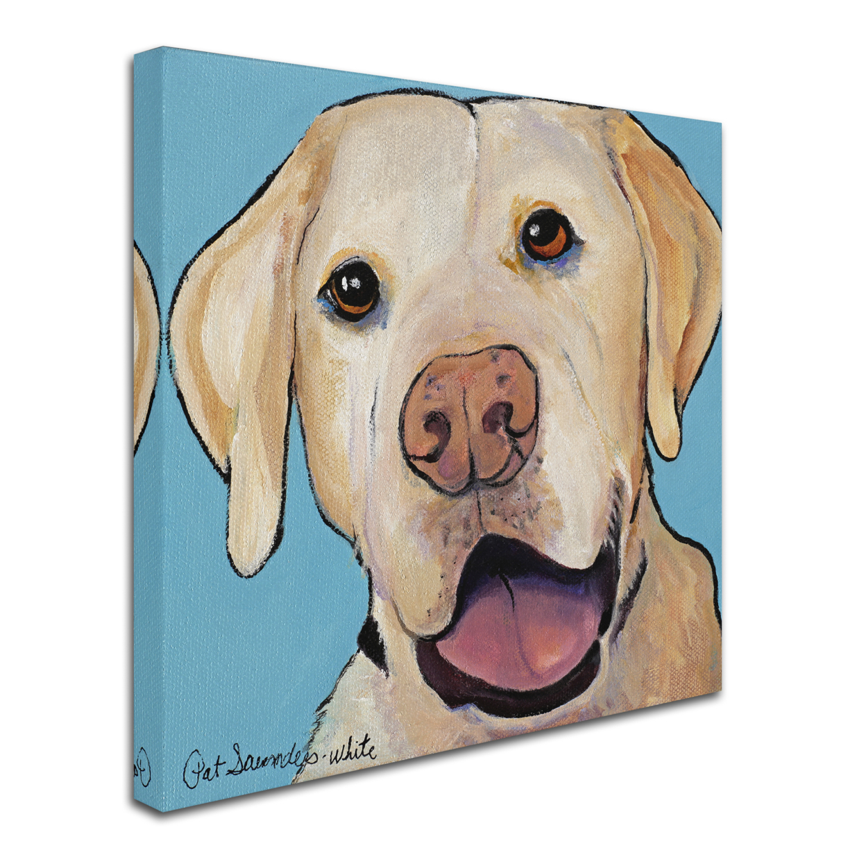 Pat Saunders-White 'Lucky Dog Huge Canvas Art 35 X 35' Huge Canvas Art 35 X 35