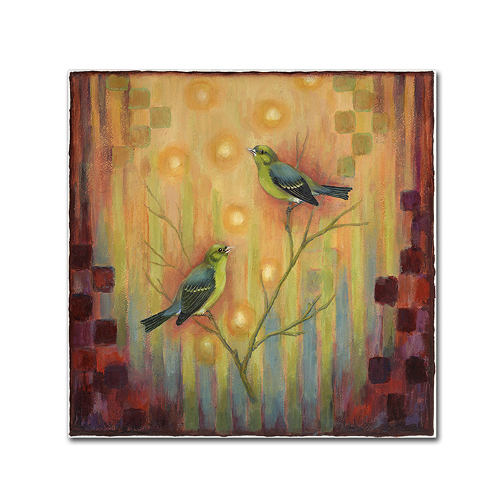 Rachel Paxton 'Birds Sunset' Huge Canvas Art 35 X 35