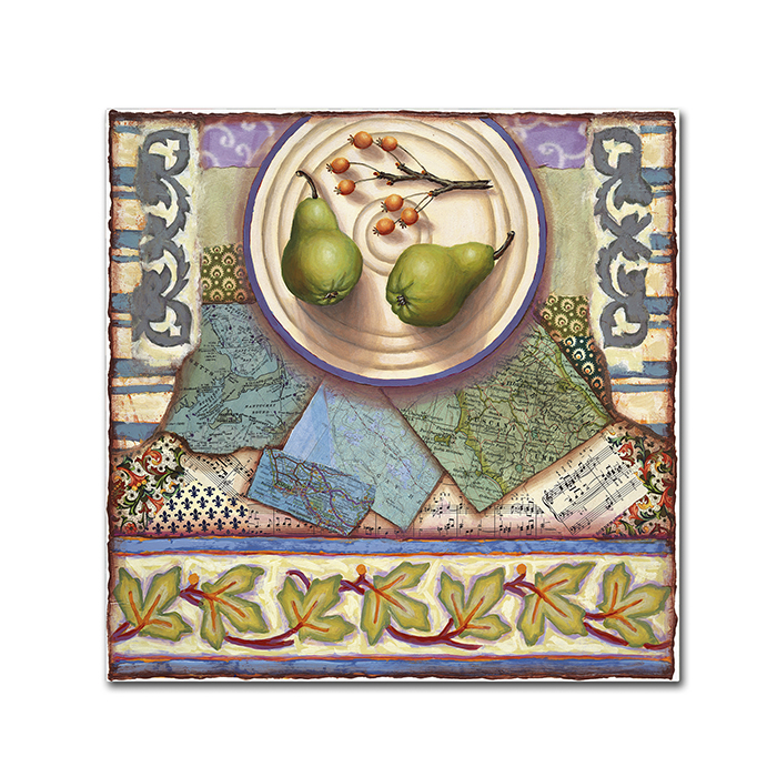 Rachel Paxton 'Tuscan Pears' Huge Canvas Art 35 X 35