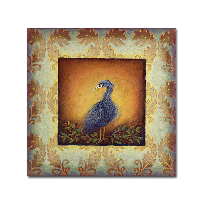 Rachel Paxton 'Woodside Heron' Huge Canvas Art 35 X 35