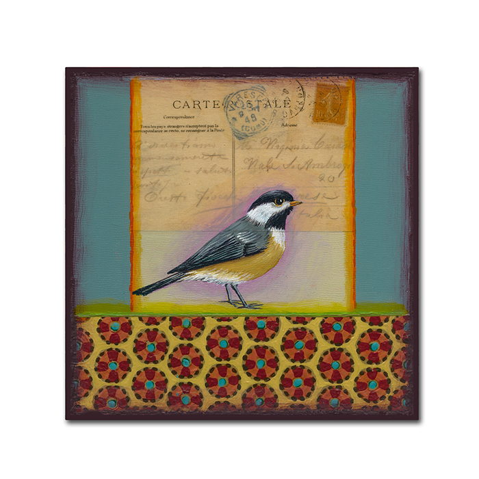 Rachel Paxton 'Chickadee' Huge Canvas Art 35 X 35