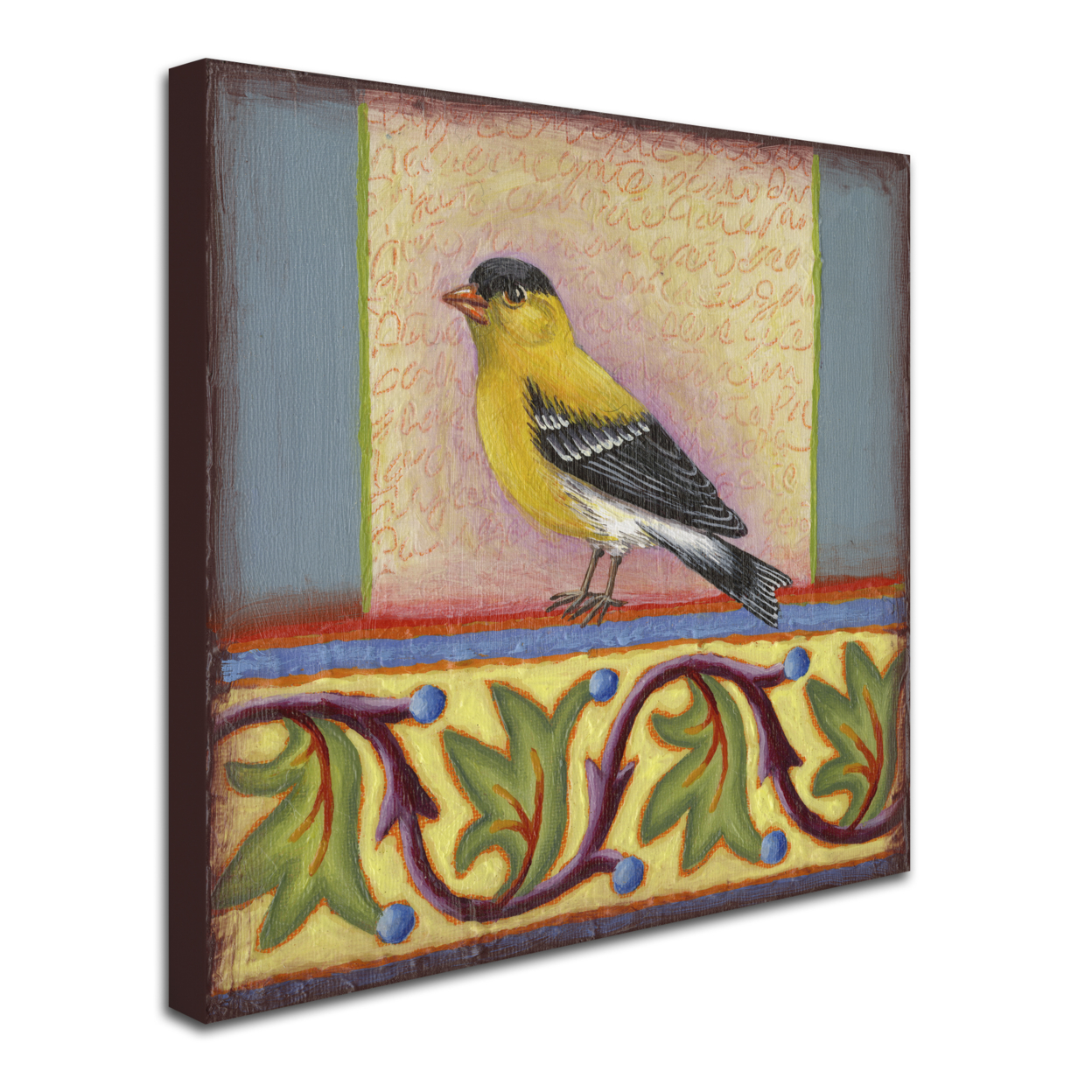 Rachel Paxton 'Small Bird 216' Huge Canvas Art 35 X 35