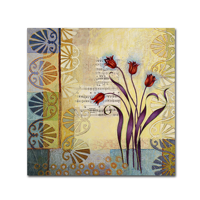 Rachel Paxton 'Sandy Pond Flowers' Huge Canvas Art 35 X 35