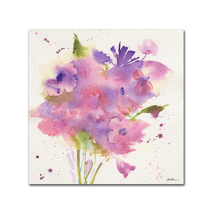 Sheila Golden 'A Bouquet For You' Huge Canvas Art 35 X 35
