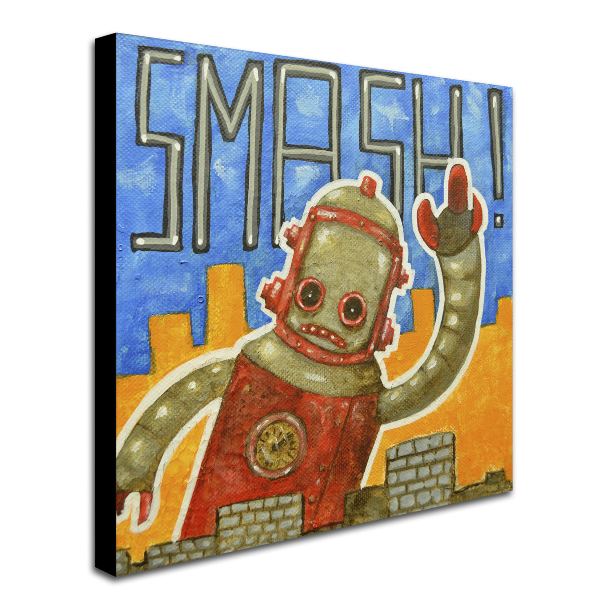 Craig Snodgrass 'Smash!' Huge Canvas Art 35 X 35