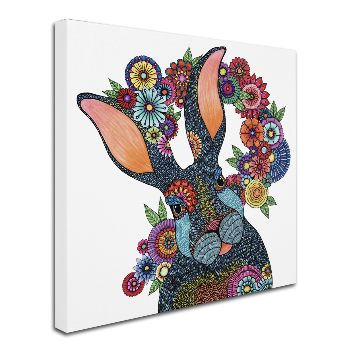 Hello Angel 'Mr. Rabbit' Huge Canvas Art 35 X 35