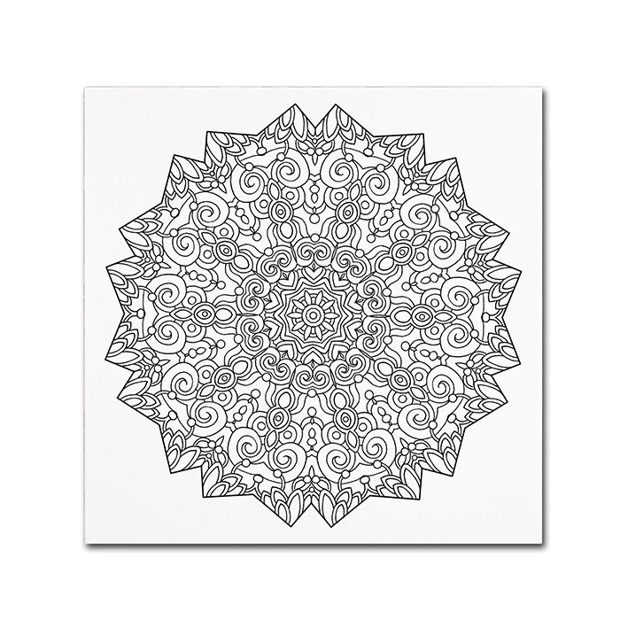 Kathy G. Ahrens 'Calming Mandala' Huge Canvas Art 35 X 35