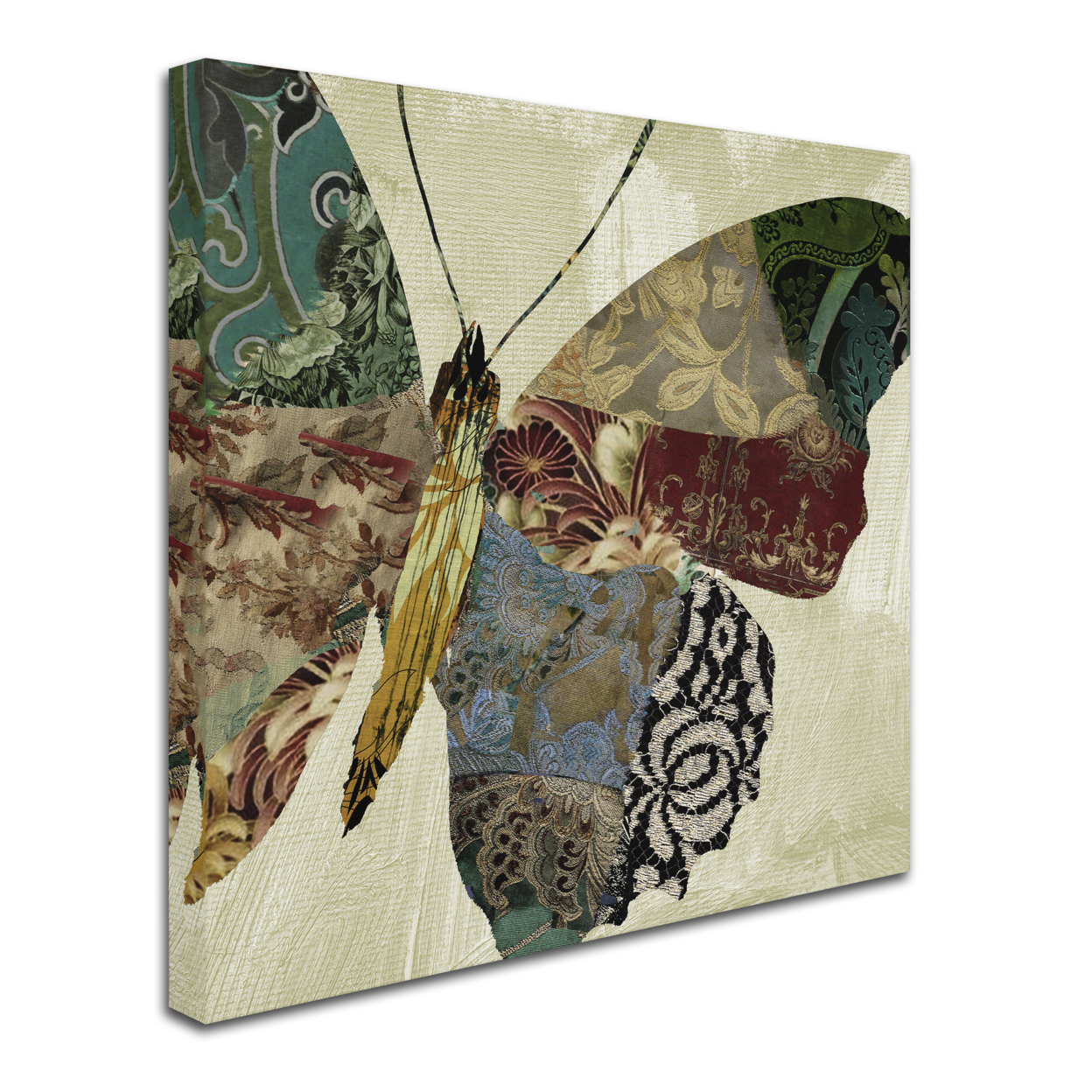 Color Bakery 'Butterfly Brocade II' Huge Canvas Art 35 X 35