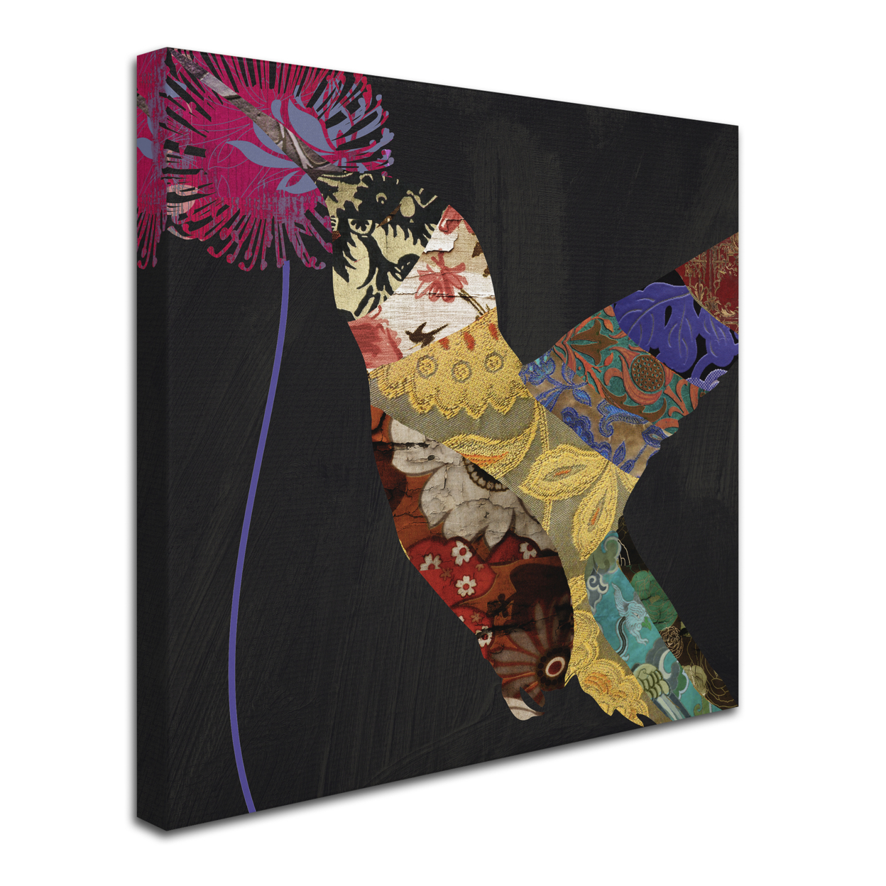 Color Bakery 'Hummingbird Brocade II' Huge Canvas Art 35 X 35