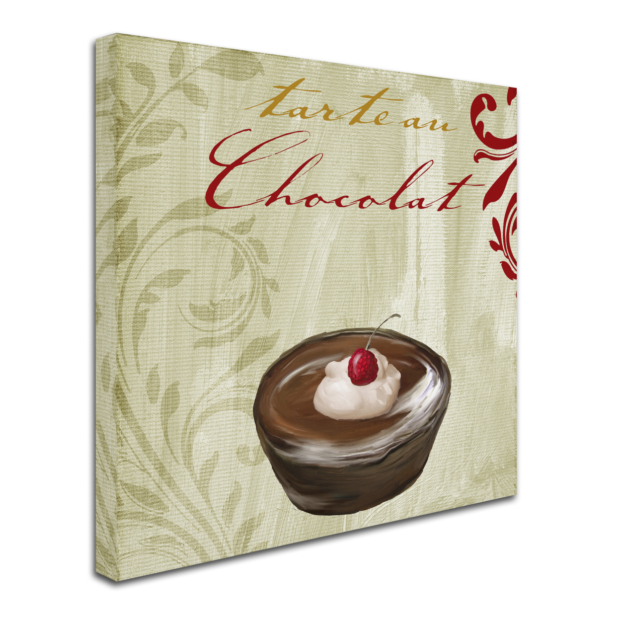 Color Bakery 'Tartes Francais, Chocolat' Huge Canvas Art 35 X 35