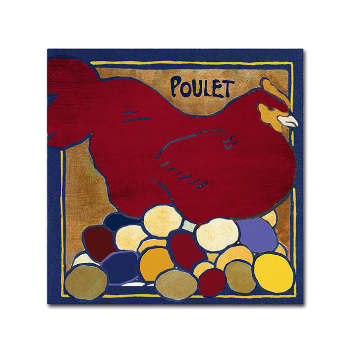 Color Bakery 'Poulets II' Huge Canvas Art 35 X 35