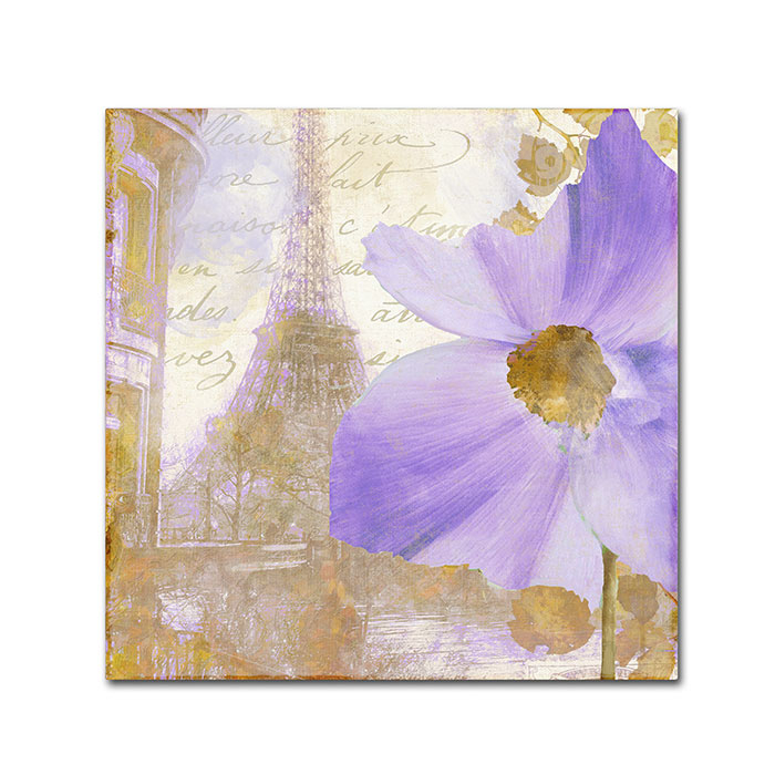 Color Bakery 'Purple Paris I' Huge Canvas Art 35 X 35