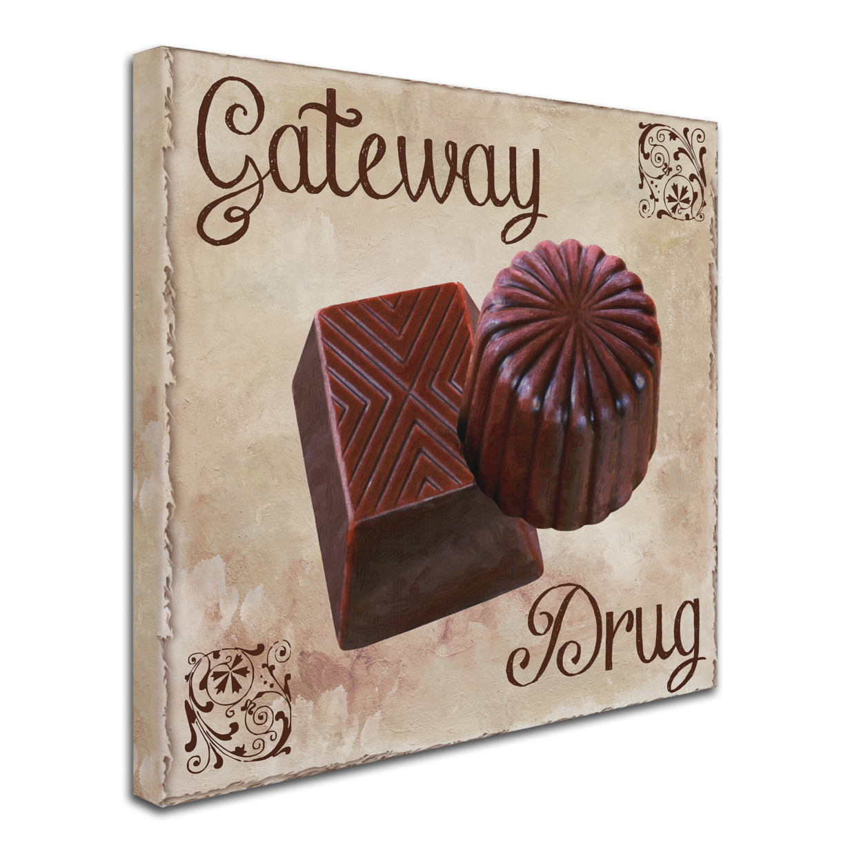 Color Bakery 'Chocolate Therapy II' Huge Canvas Art 35 X 35