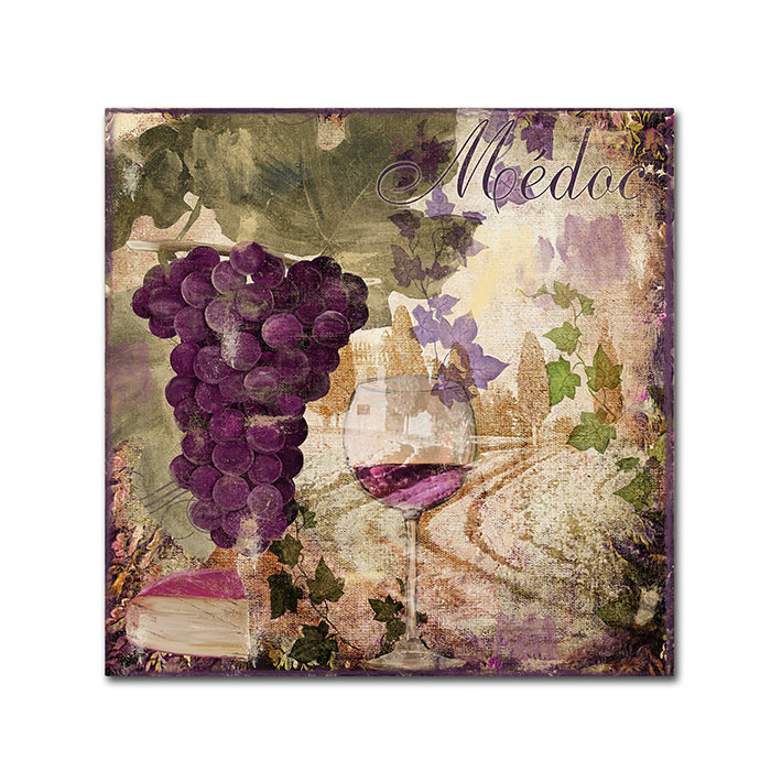 Color Bakery 'Wine Country IV' Huge Canvas Art 35 X 35