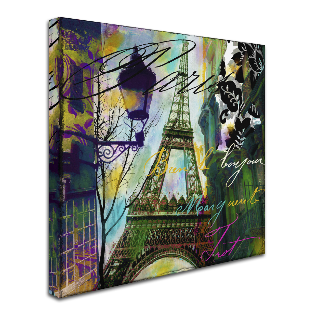Color Bakery 'To Paris With Love I' Huge Canvas Art 35 X 35