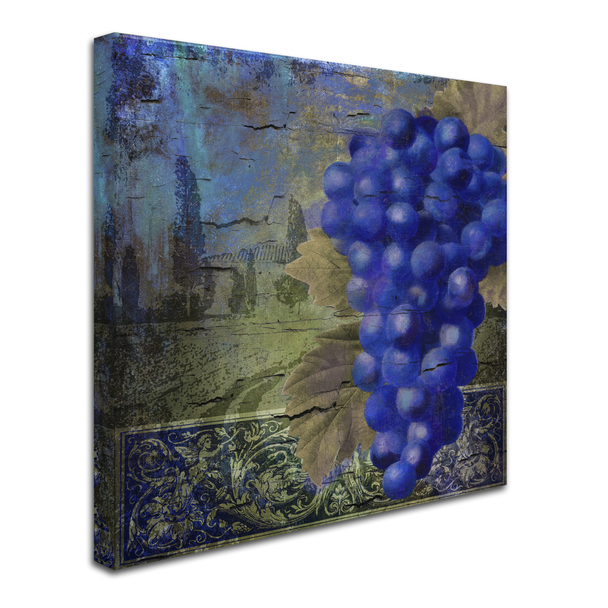 Color Bakery 'Vino Blu One' Huge Canvas Art 35 X 35