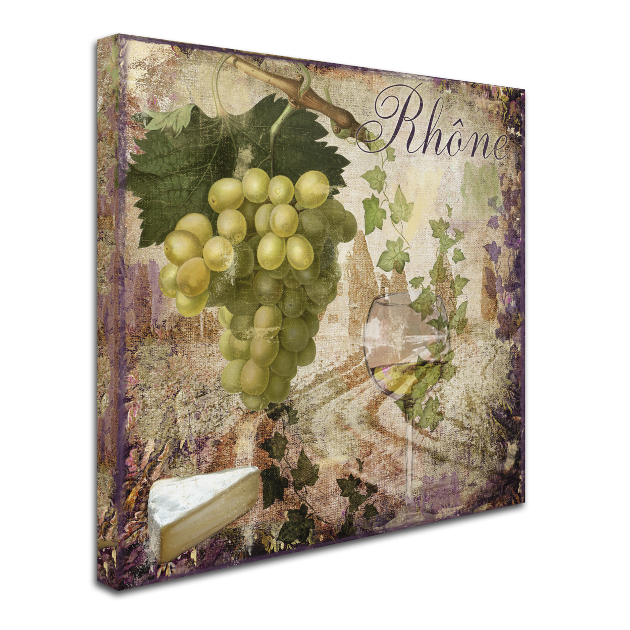 Color Bakery 'Wine Country VI' Huge Canvas Art 35 X 35