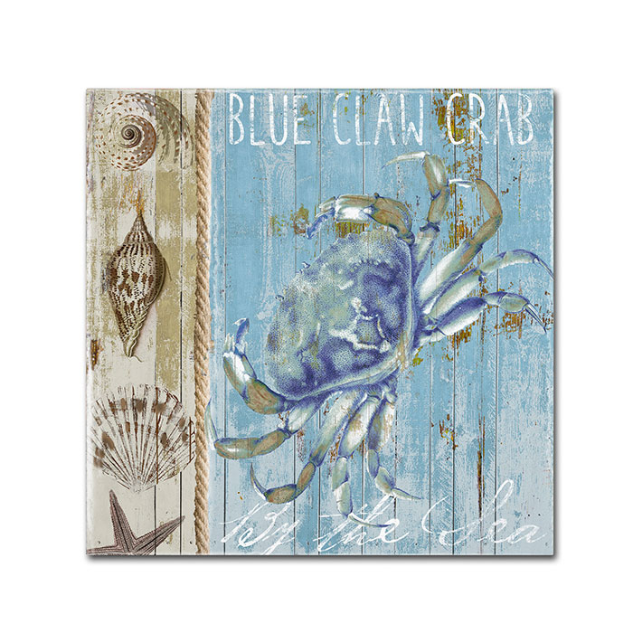 Color Bakery 'Blue Crab I' Huge Canvas Art 35 X 35