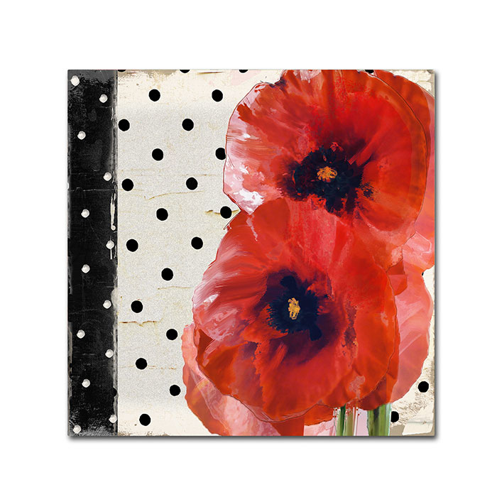 Color Bakery 'Scarlet Poppies I' Huge Canvas Art 35 X 35