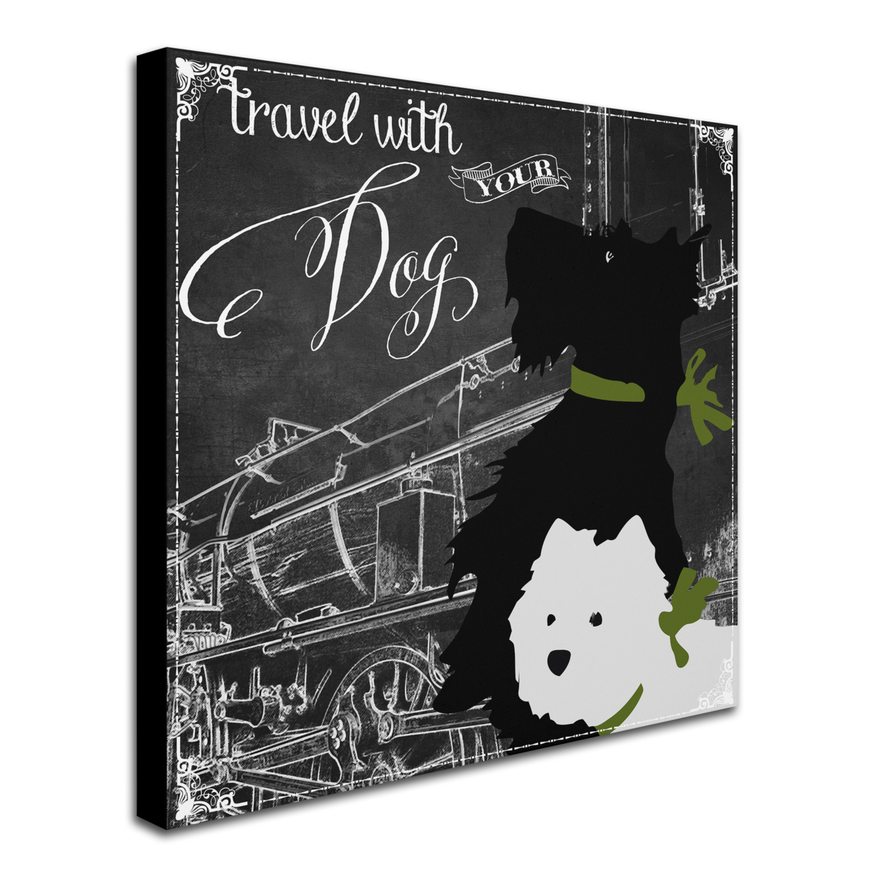 Color Bakery 'Travel With Your Dog' Huge Canvas Art 35 X 35