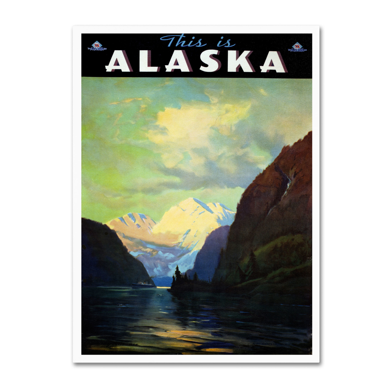 Vintage Apple Collection 'Trav Alaska' Canvas Art 16 X 24