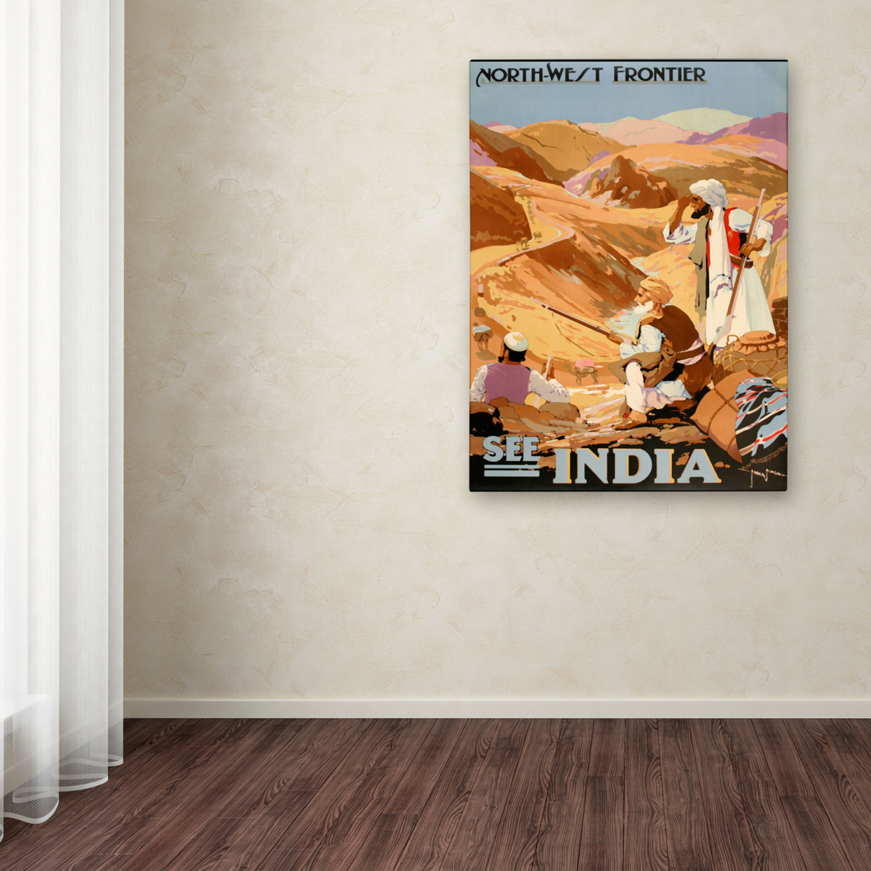 Vintage Apple Collection 'See India' Canvas Art 16 X 24