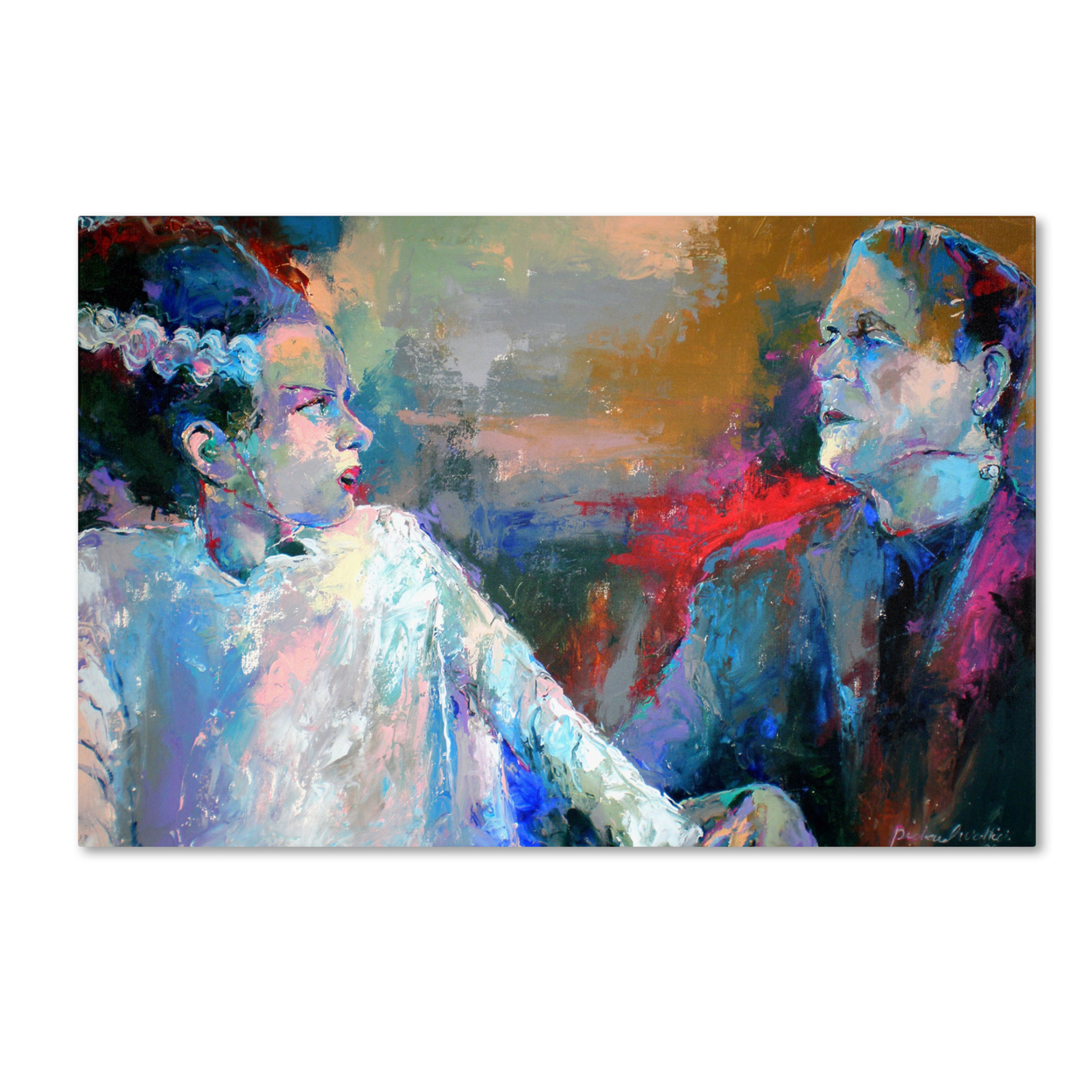 Richard Wallich 'Frankenstein And His Wife' Canvas Art 16 X 24