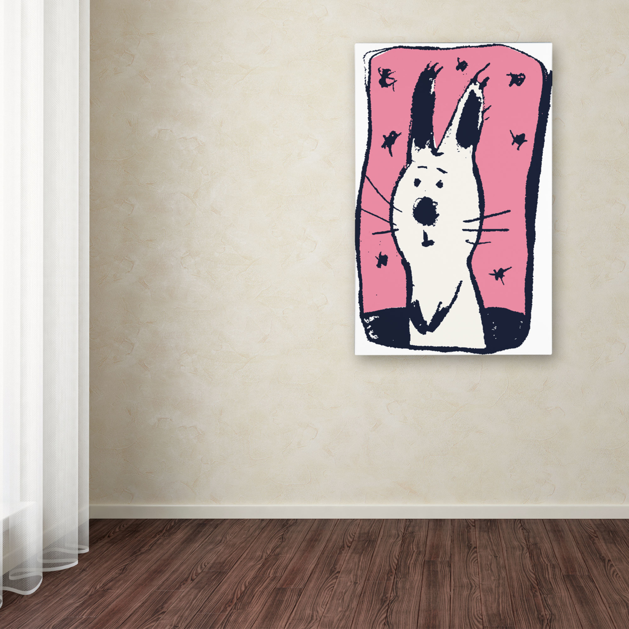 Carla Martell 'Earnest Rabbit' Canvas Art 16 X 24