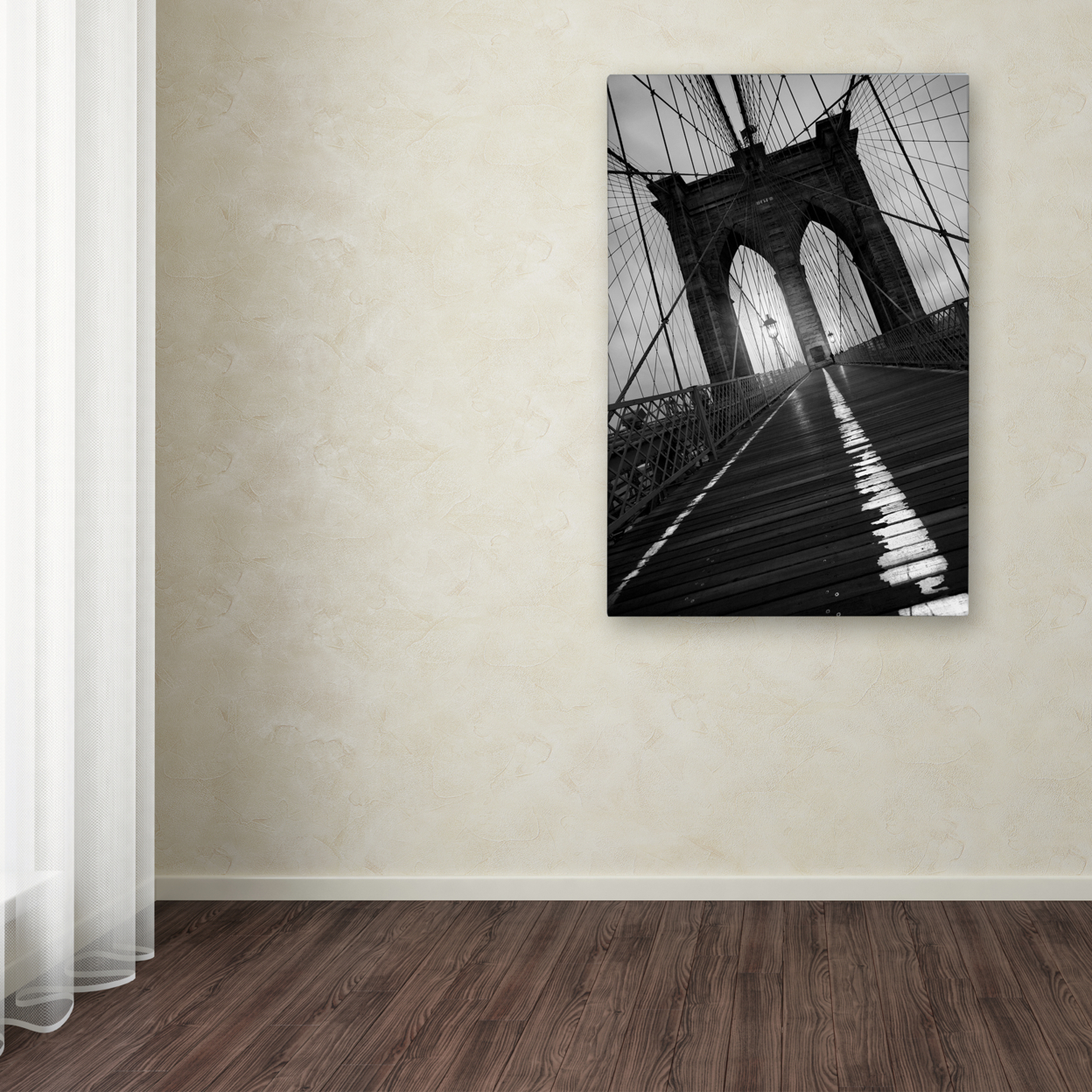 Moises Levy 'Brooklyn Bridge Study I' Canvas Art 16 X 24