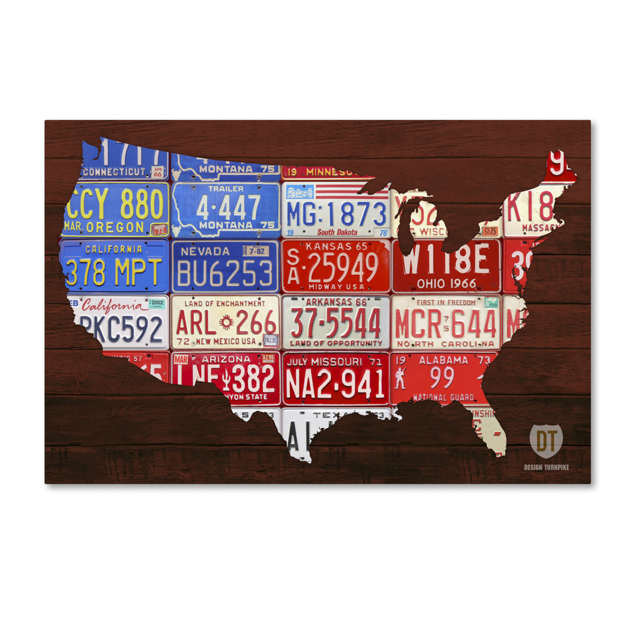 Design Turnpike 'USA Flag Map' Canvas Art 16 X 24