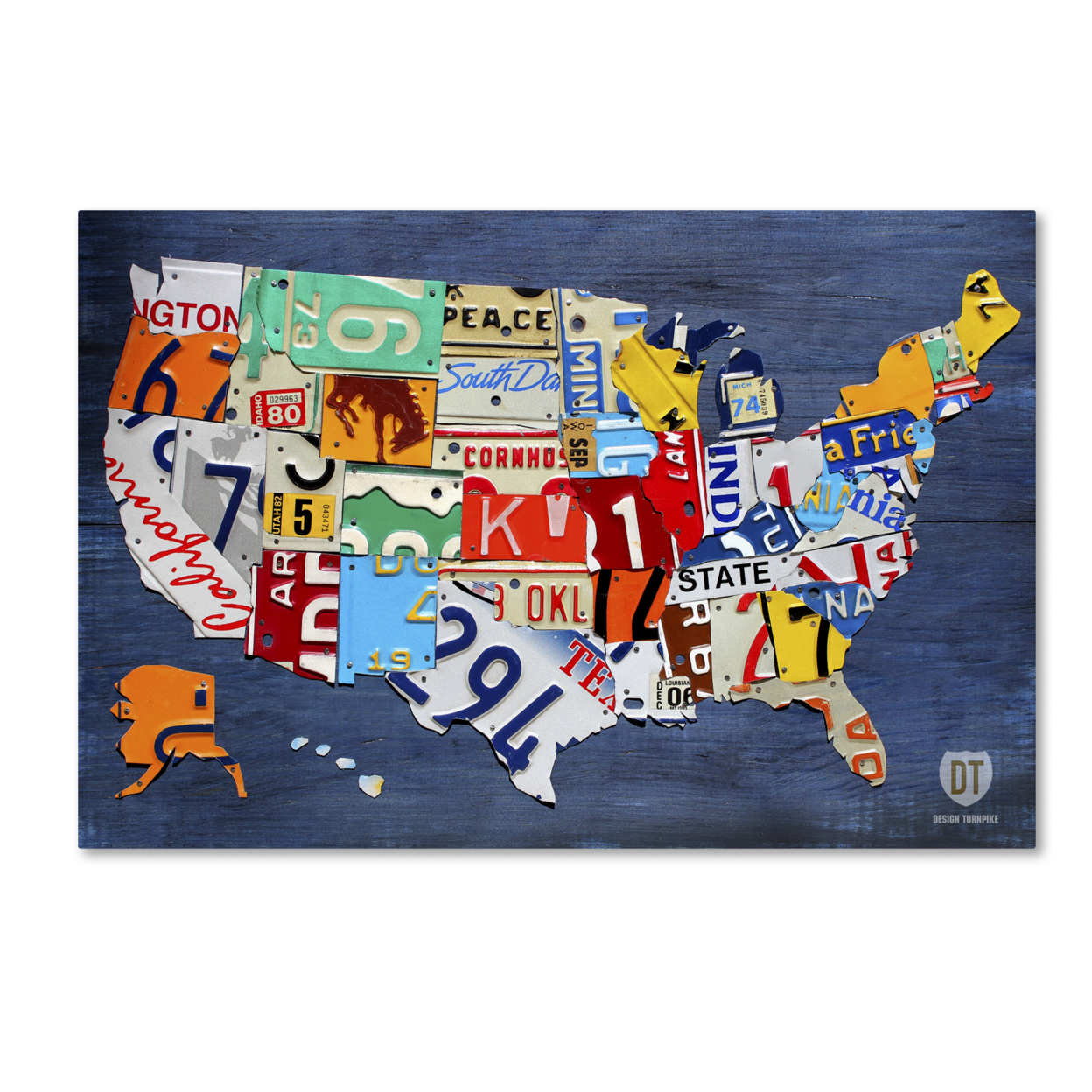 Design Turnpike 'USA Map' Canvas Art 16 X 24